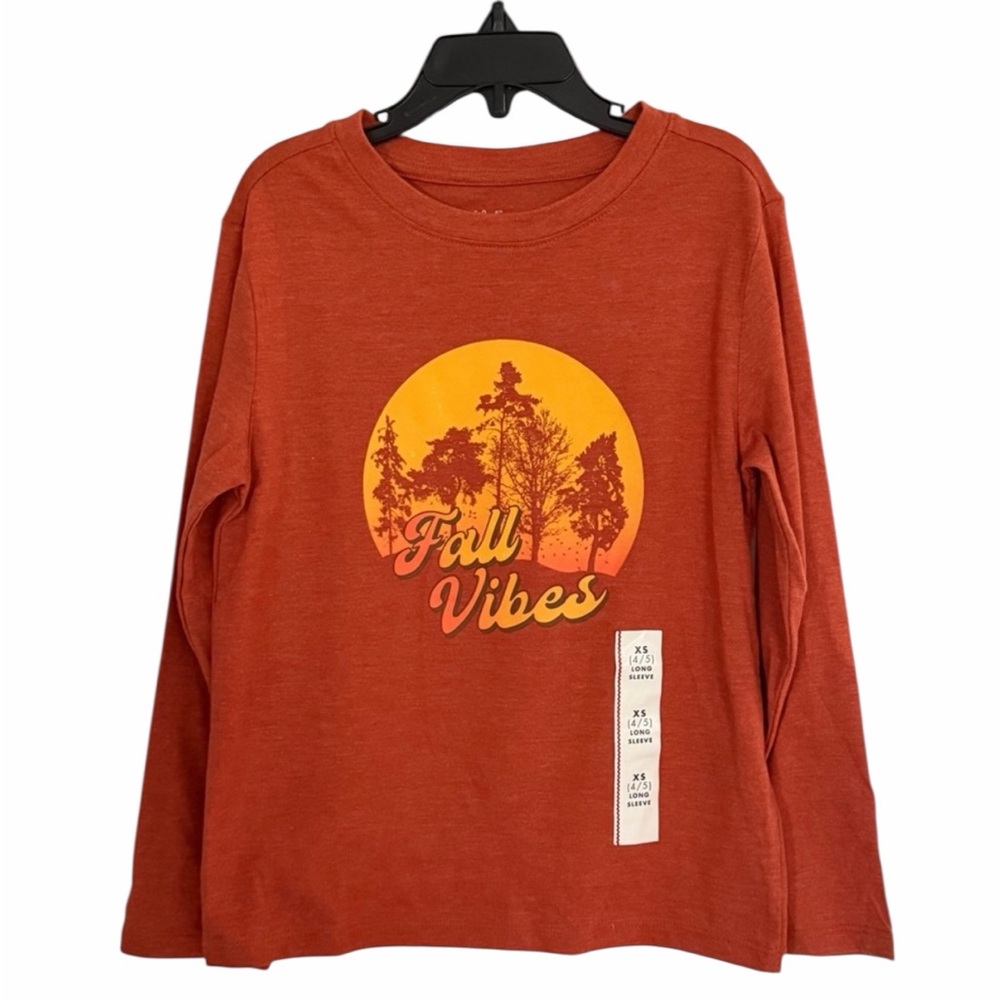Cat & Jack - Kids Size XS(4-5) - “Fall Vibes” - Long Sleeve - NWT
